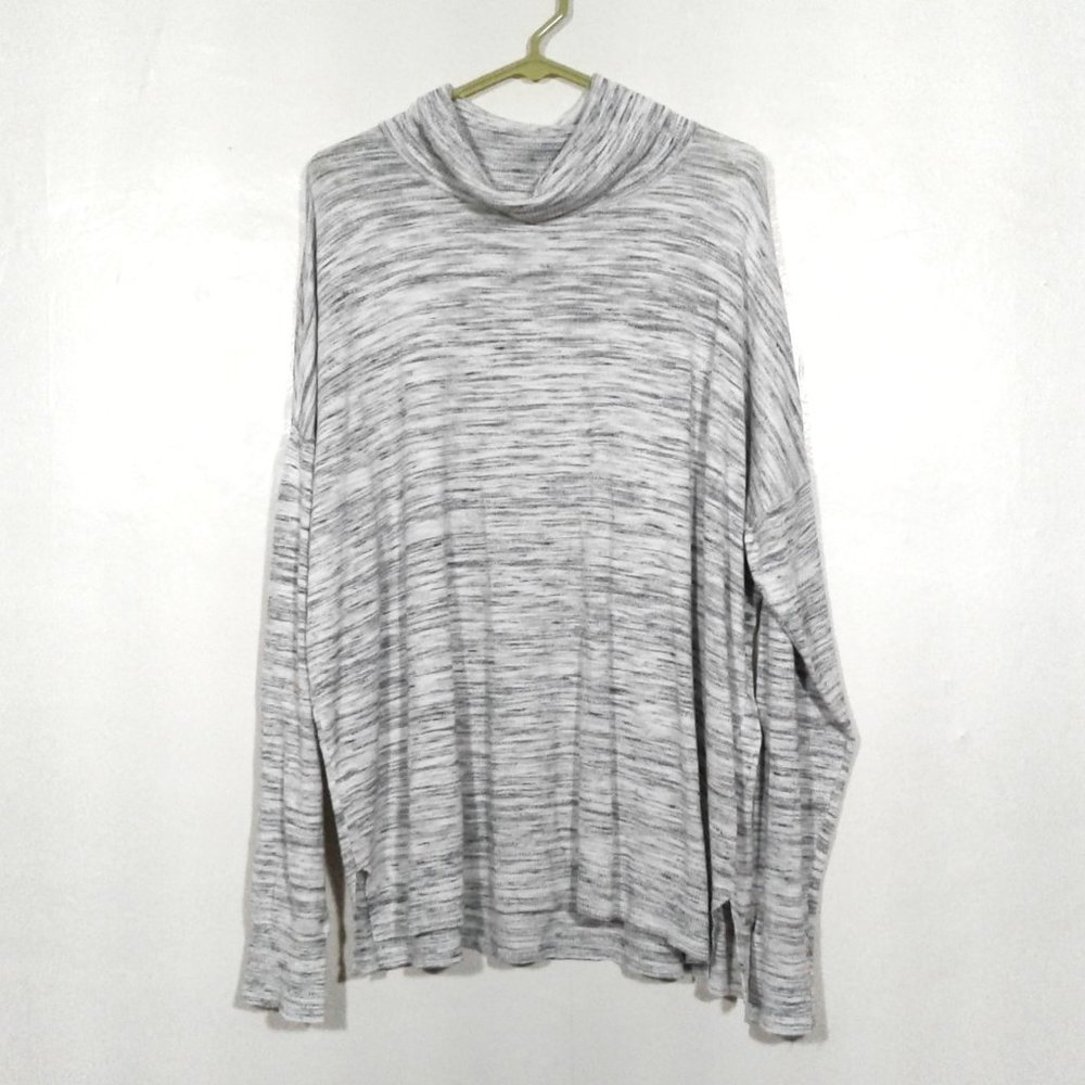 Sonoma Gray Marled Cowl Neck Sweater XXL